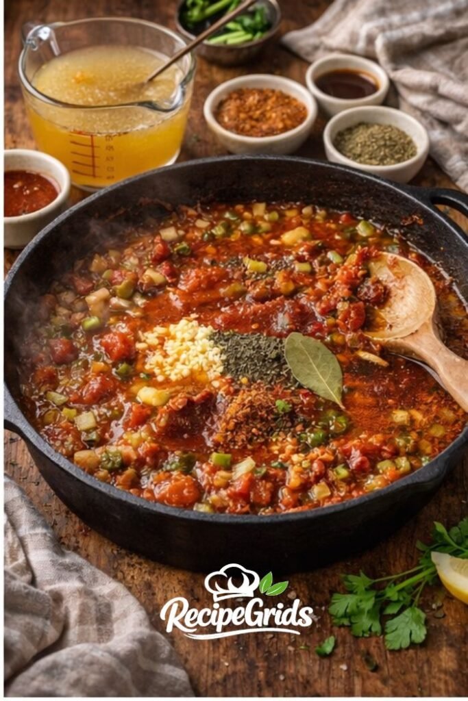 cajun tomato sauce cooking for acadian redfish recipe